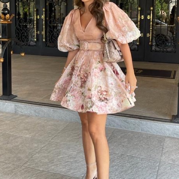 Zimmerman Dancer Puff Blush Dress US 4 / AU 0 - Picture 2 of 4